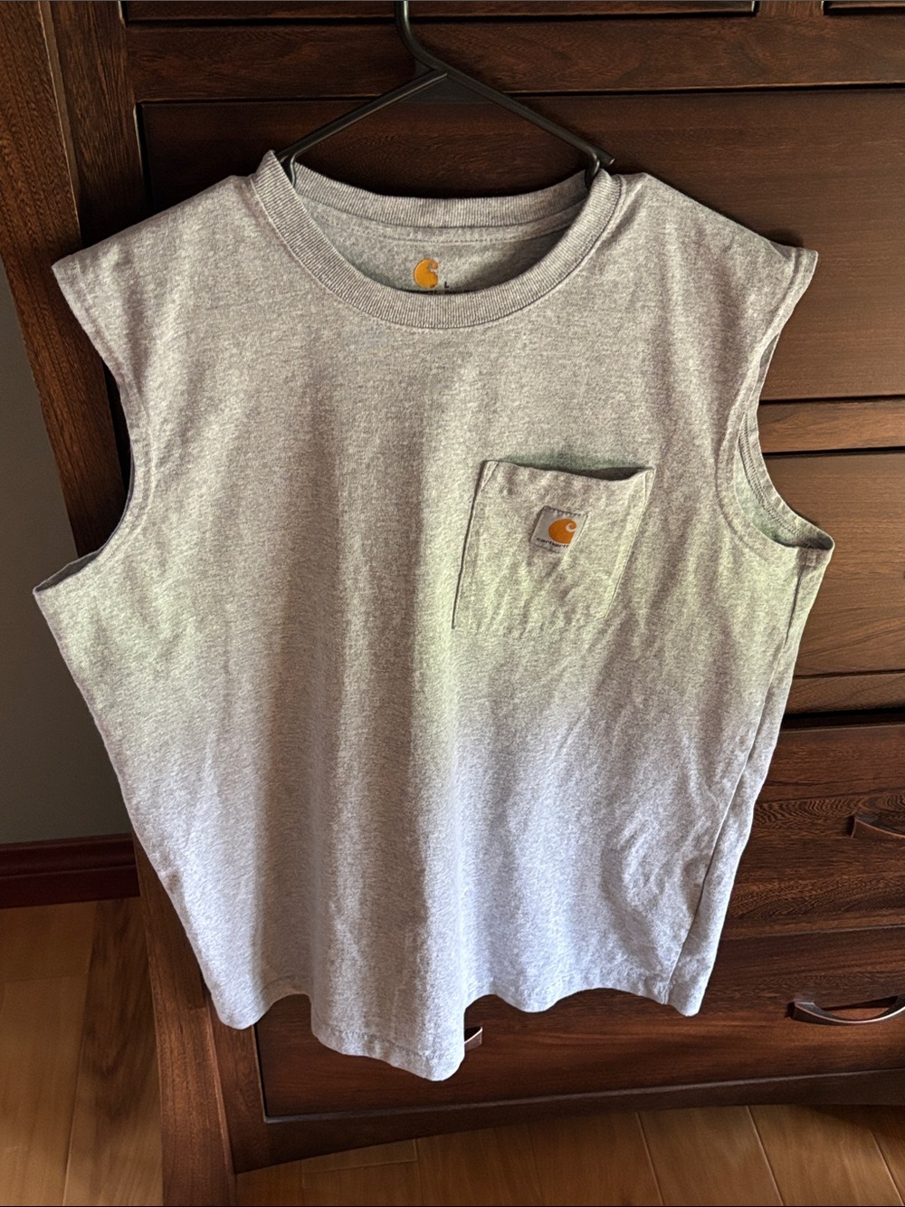 A sleeveless Carhartt shirt